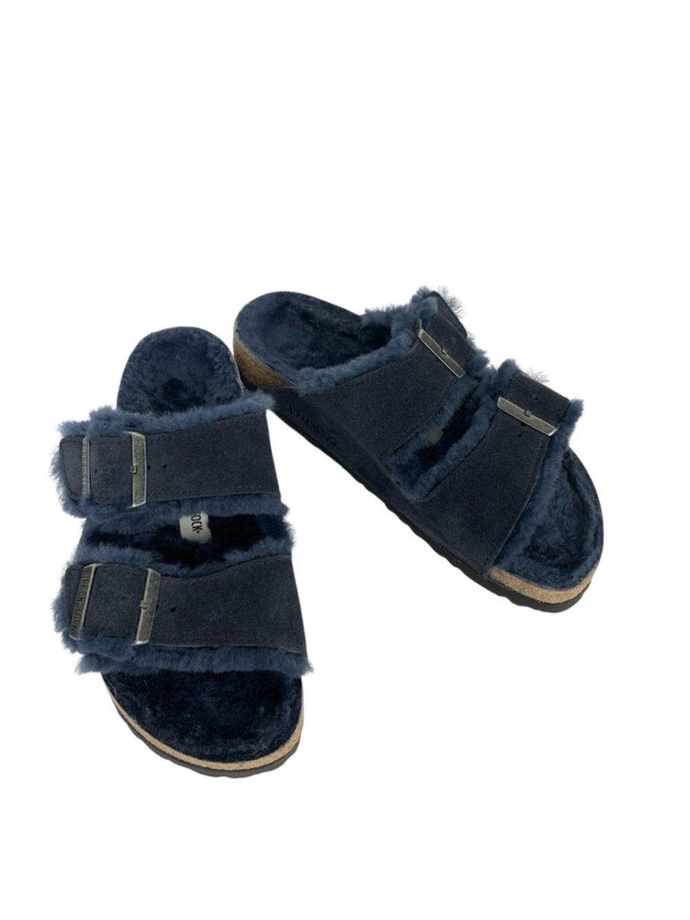Birkenstock Arizona shearling sandals size 7 midnight blue - Picture 11 of 11